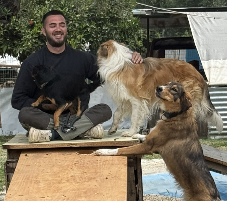 Seppel mit Chris in der Pension